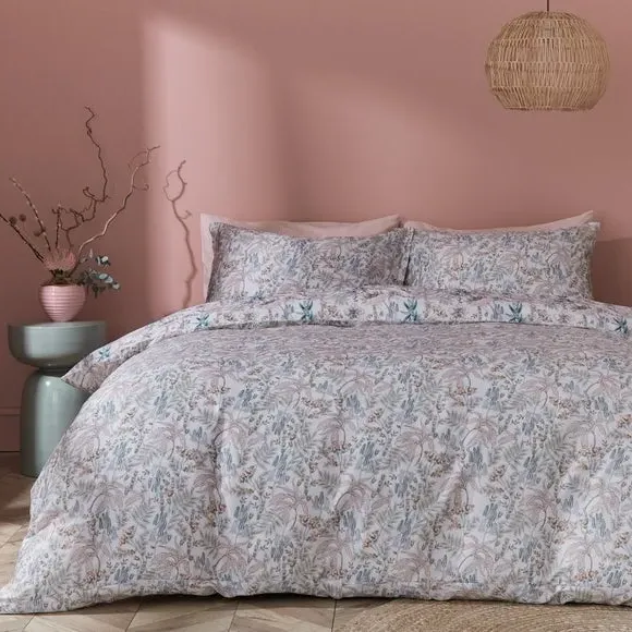Floral Duvet Cover Set Reversible - Natural