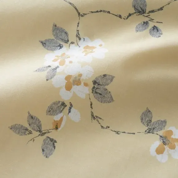 Floral Duvet Cover Set Reversible - Ochre, Polycotton