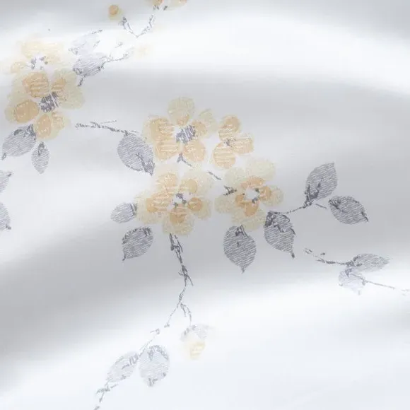 Floral Duvet Cover Set Reversible - Ochre, Polycotton