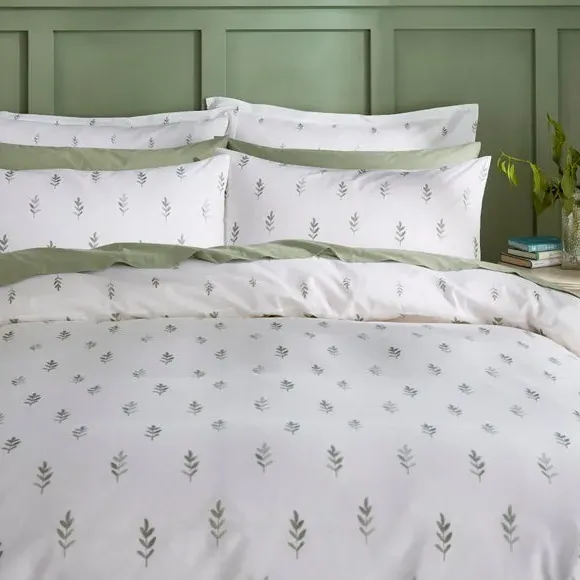 Floral Duvet Cover Set - Sage, Cotton