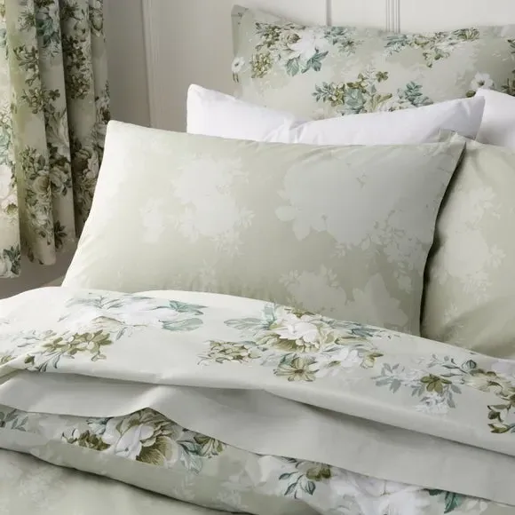 Floral Duvet Cover Set - Sage, Cotton