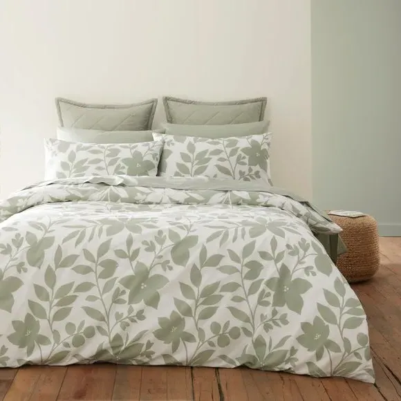 Floral Duvet Cover Set - Sage, Polycotton