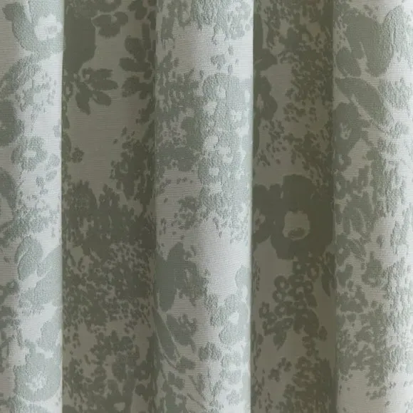 Floral Eyelet Curtains - Sage, Woven