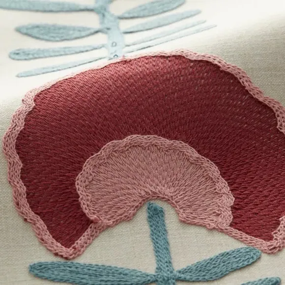 Floral Fabric By The Metre - Rosso, Polycotton image