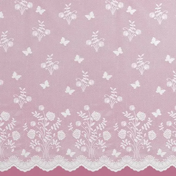 Floral Lace Panel by the Metre - White