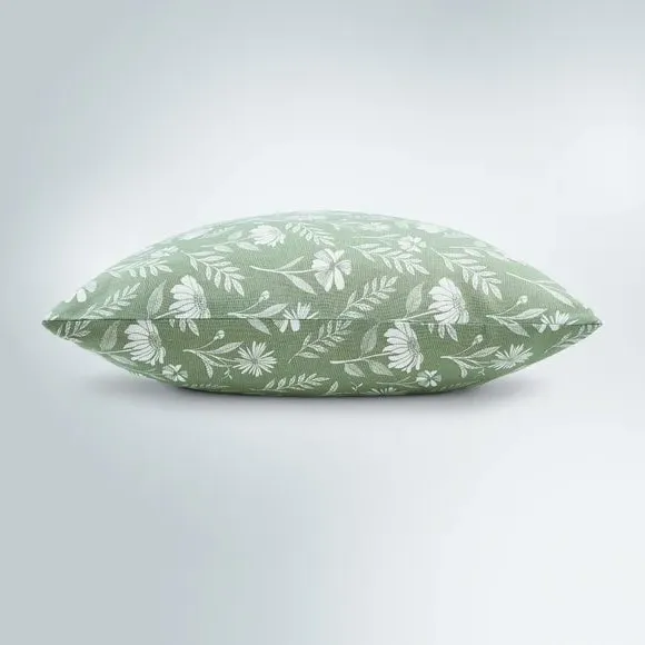 Floral Print Cushion Cover - Sage, Cotton