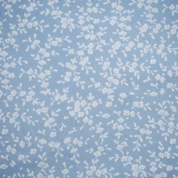 Floral Reversible Duvet Set - Blue, Cotton