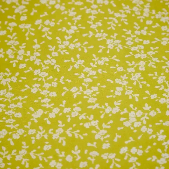 Floral Reversible Duvet Set - Chartreuse, Cotton