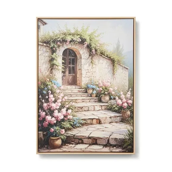 Floral Steps Canvas Wall Art - Multicolor