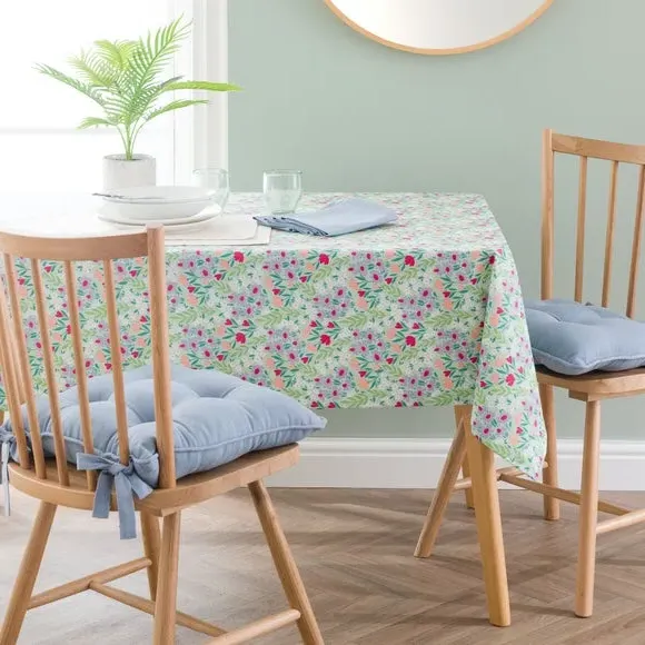 Floral Tablecloth Wipe Clean - Multicolor, Cotton image