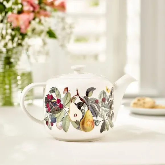Floral Teapot 1.25L - White, Fine China image