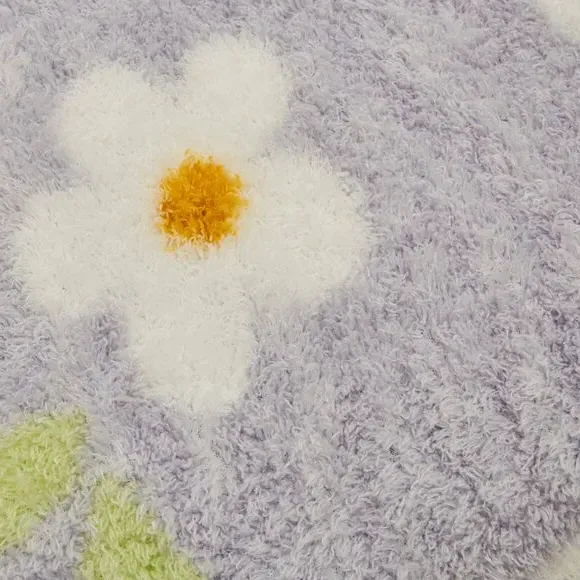 Floral Throw Blanket - Purple, Polyester