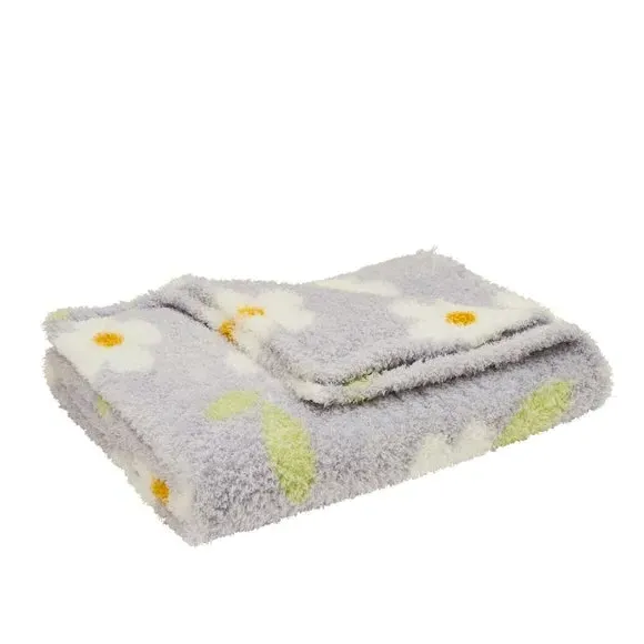 Floral Throw Blanket - Purple, Polyester image