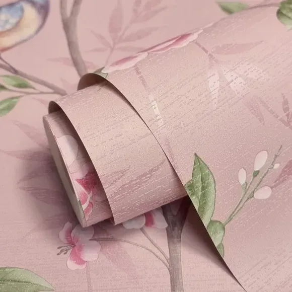 Floral Trail Wallpaper - Blush