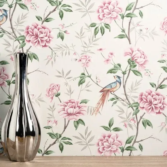Floral Trail Wallpaper - Natural