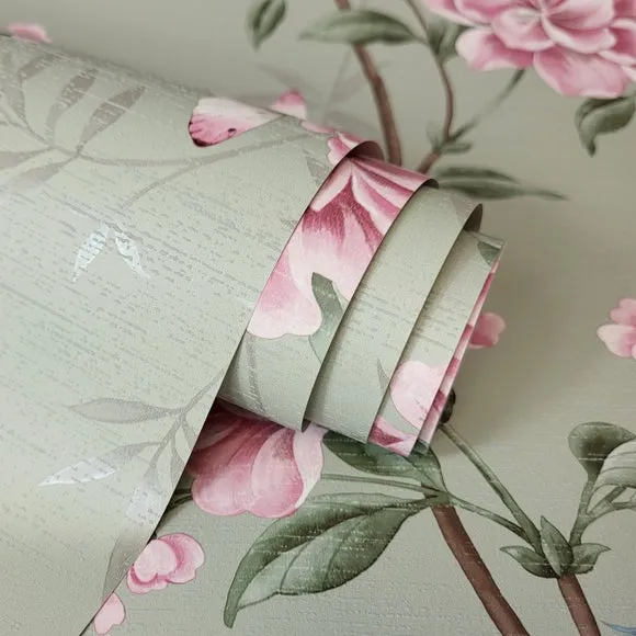 Floral Trail Wallpaper - Sage
