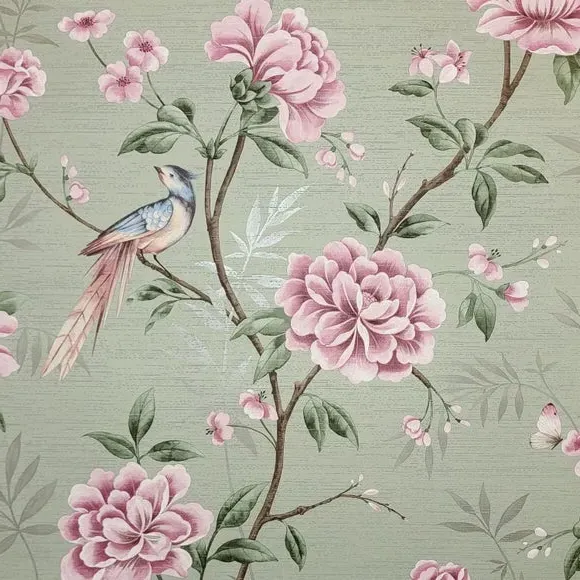 Floral Trail Wallpaper - Sage
