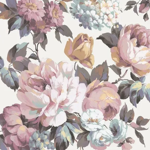 Floral Wall Mural - Pink