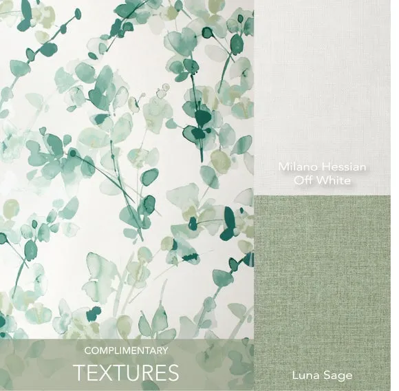 Floral Wallpaper with Matt Finish - Green