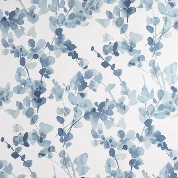 Floral Wallpaper with Matt Finish - Teal