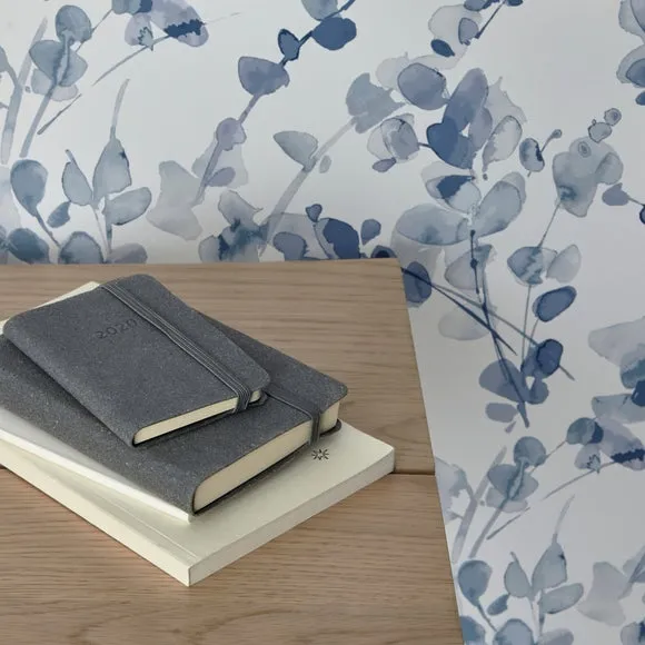 Floral Wallpaper with Matt Finish - Teal