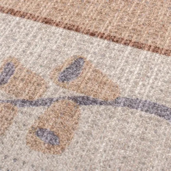 Floral Washable Runner - Natural, Cotton Blend