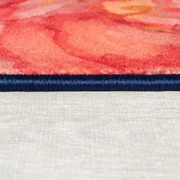 Floral Wool Rug - Multicoloured, Wool Blend