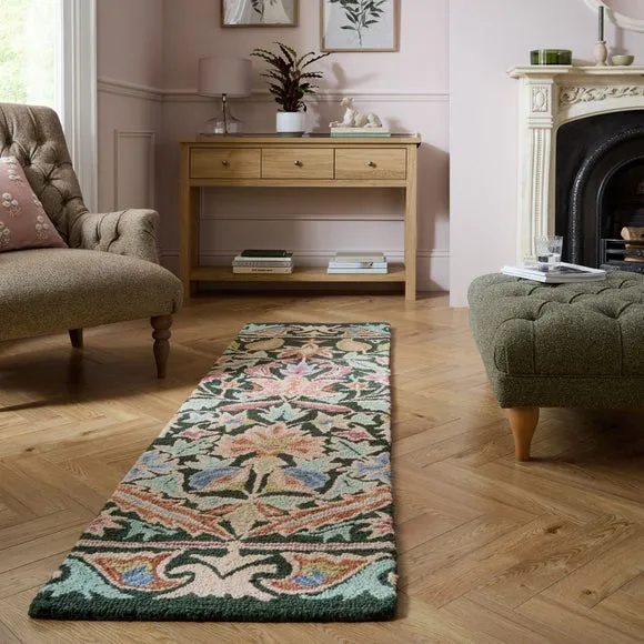 Floral Wool Runner - Multicoloured, Wool image