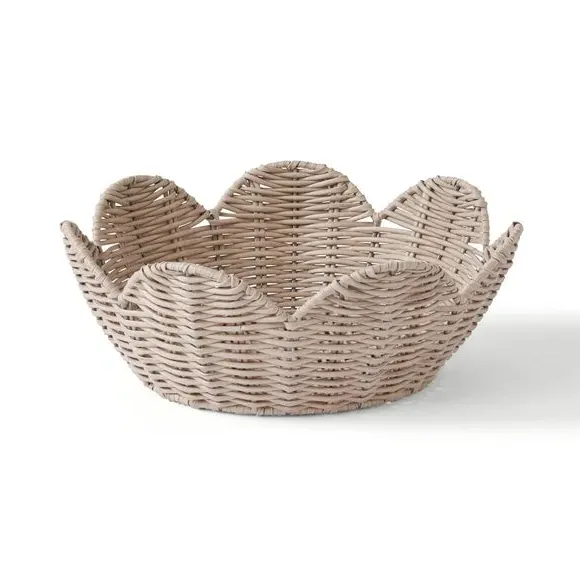 Flower-Shaped Bowl - Natural, Recycled Plastic