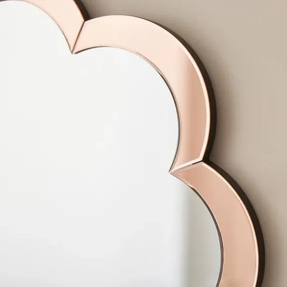 Flower Shaped Wall Mirror - Rose Gold