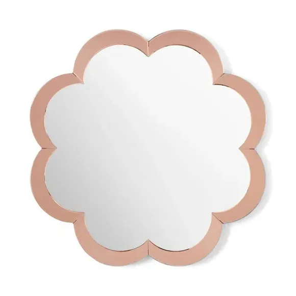 Flower Shaped Wall Mirror - Rose Gold