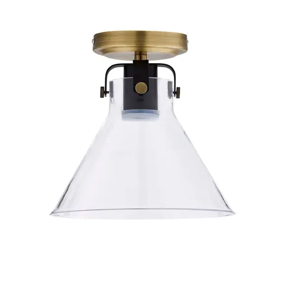 Flush Ceiling Light Dimmable - Antique Brass