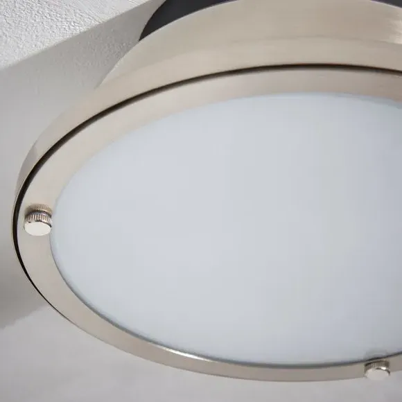 Flush Ceiling Light Dimmable - Chrome, Steel