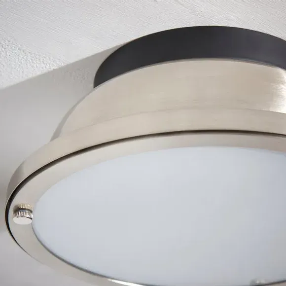 Flush Ceiling Light Dimmable - Chrome, Steel