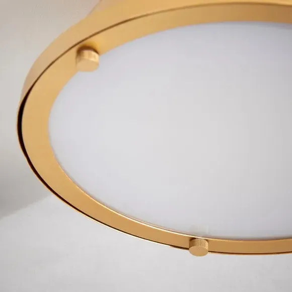 Flush Ceiling Light Dimmable - Gold, Steel