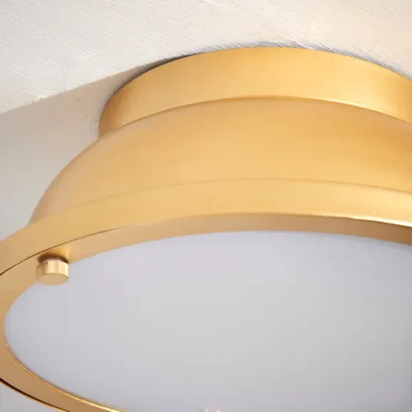 Flush Ceiling Light Dimmable - Gold, Steel