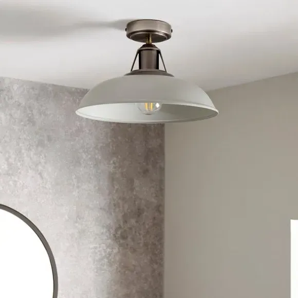 Flush Ceiling Light Dimmable - Grey