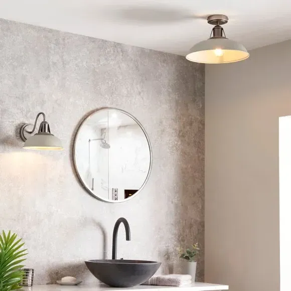 Flush Ceiling Light Dimmable - Grey