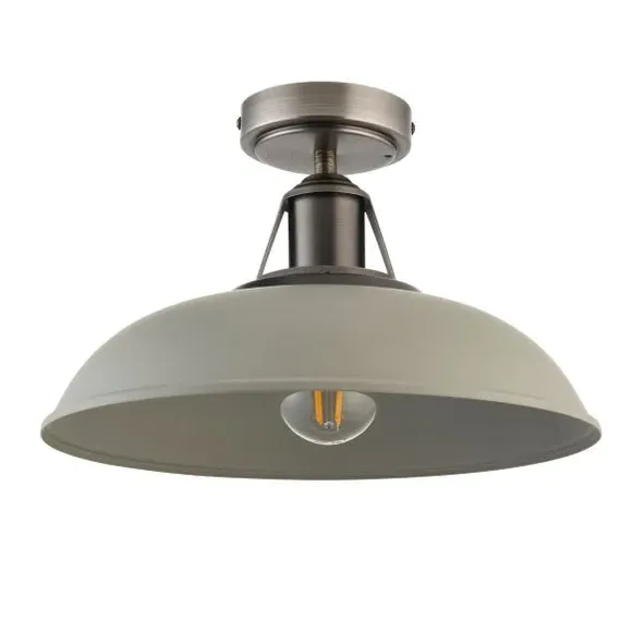 Flush Ceiling Light Dimmable - Grey