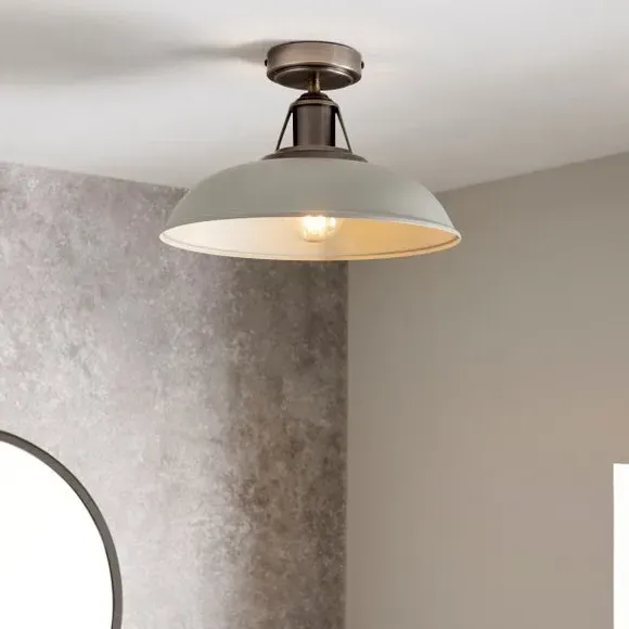 Flush Ceiling Light Dimmable - Grey image