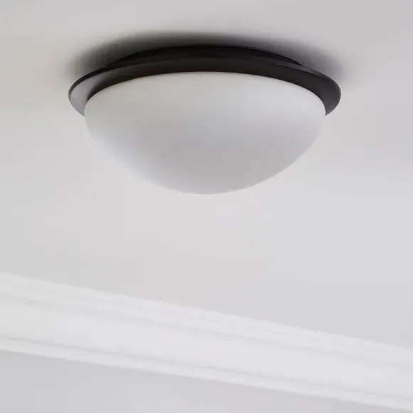 Flush Ceiling Light Dimmable - Matt Black