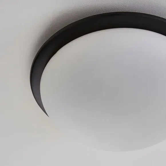 Flush Ceiling Light Dimmable - Matt Black