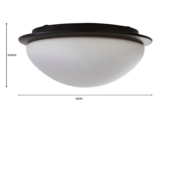 Flush Ceiling Light Dimmable - Matt Black