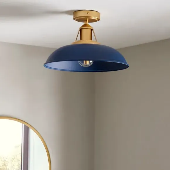 Flush Ceiling Light Dimmable - Navy