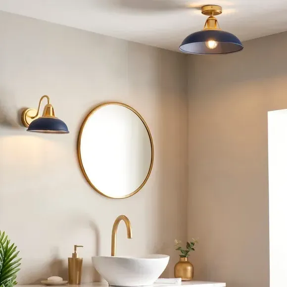 Flush Ceiling Light Dimmable - Navy