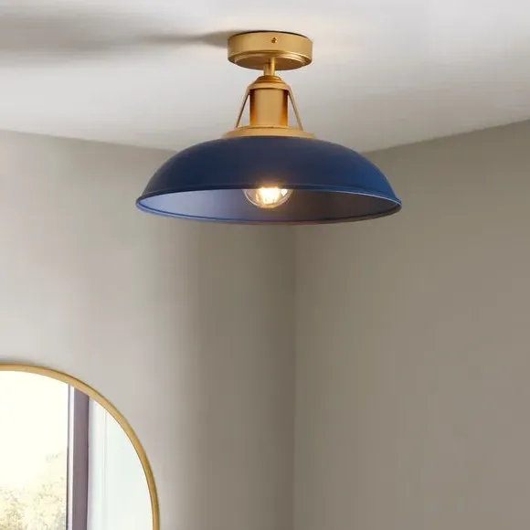 Flush Ceiling Light Dimmable - Navy