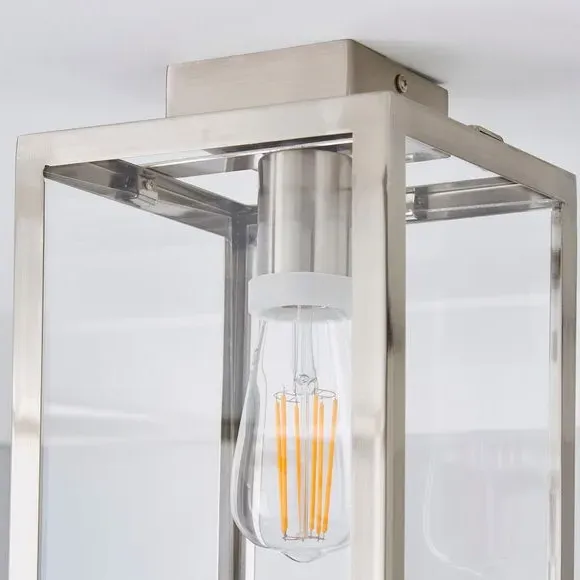 Flush Ceiling Light Industrial Style - Chrome