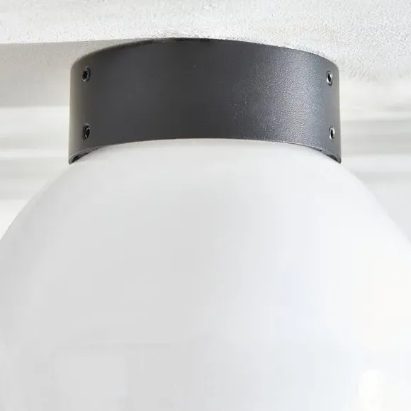 Flush Ceiling Light Industrial Style - White