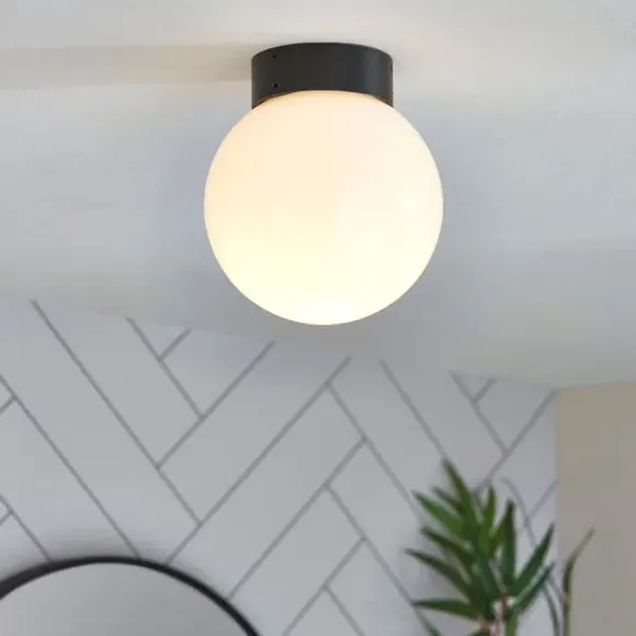 Flush Ceiling Light Industrial Style - White image