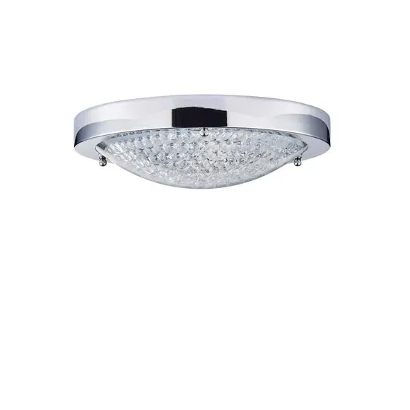 Flush Ceiling Light with Dimmer - Silver, Chrome